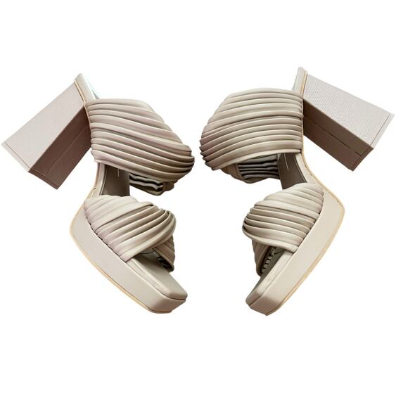 Dolce Vita Altin Platform Slide Sandal 11 Tan NEW - Picture 3 of 7